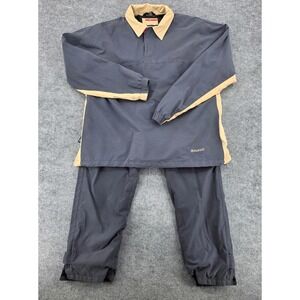 Baleno Golf Collection Mens XL Tracksuit Set Navy Tan Windbreaker Pullover Pants